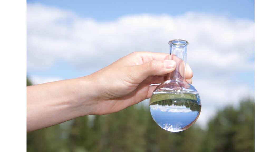 clear water in a bottle
